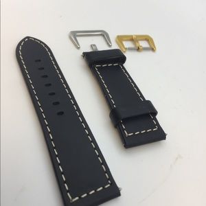 Watch Band Men Chrono Sport Leather